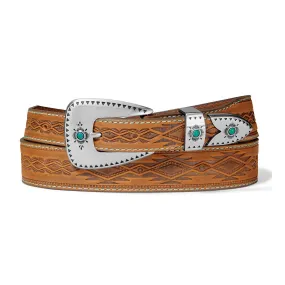 Tony Lama Ladies Dakota Brown Leather Belt C51299