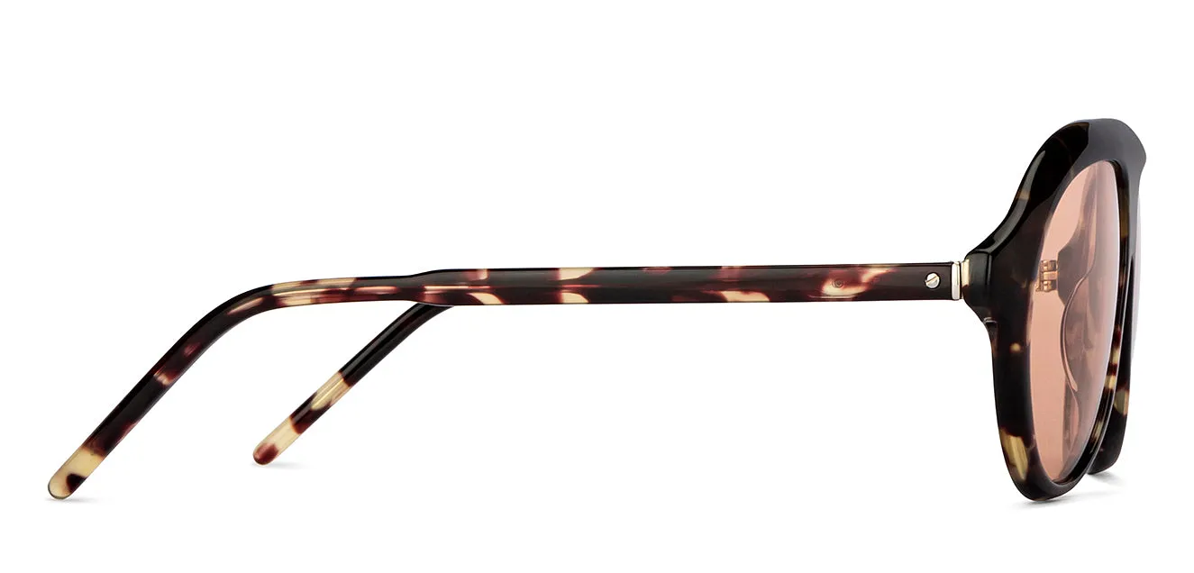 Tortoise Aviator Full Rim Unisex Sunglasses by John Jacobs-148204