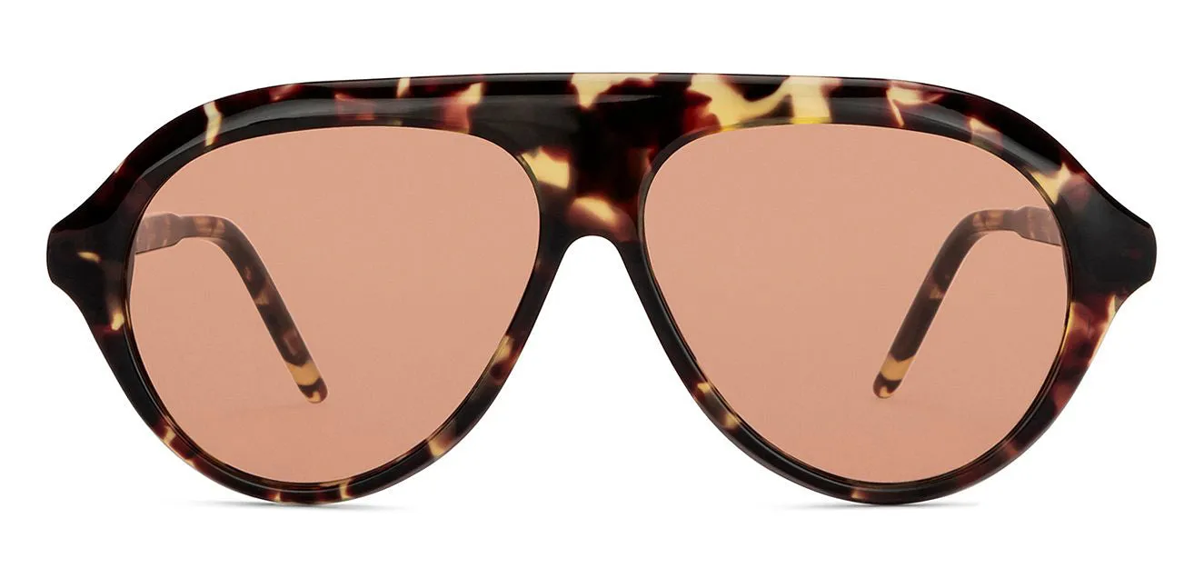 Tortoise Aviator Full Rim Unisex Sunglasses by John Jacobs-148204