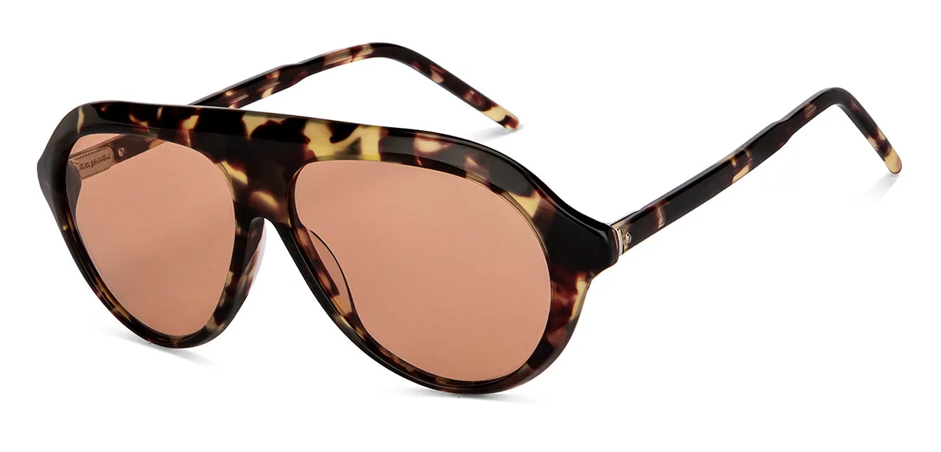 Tortoise Aviator Full Rim Unisex Sunglasses by John Jacobs-148204