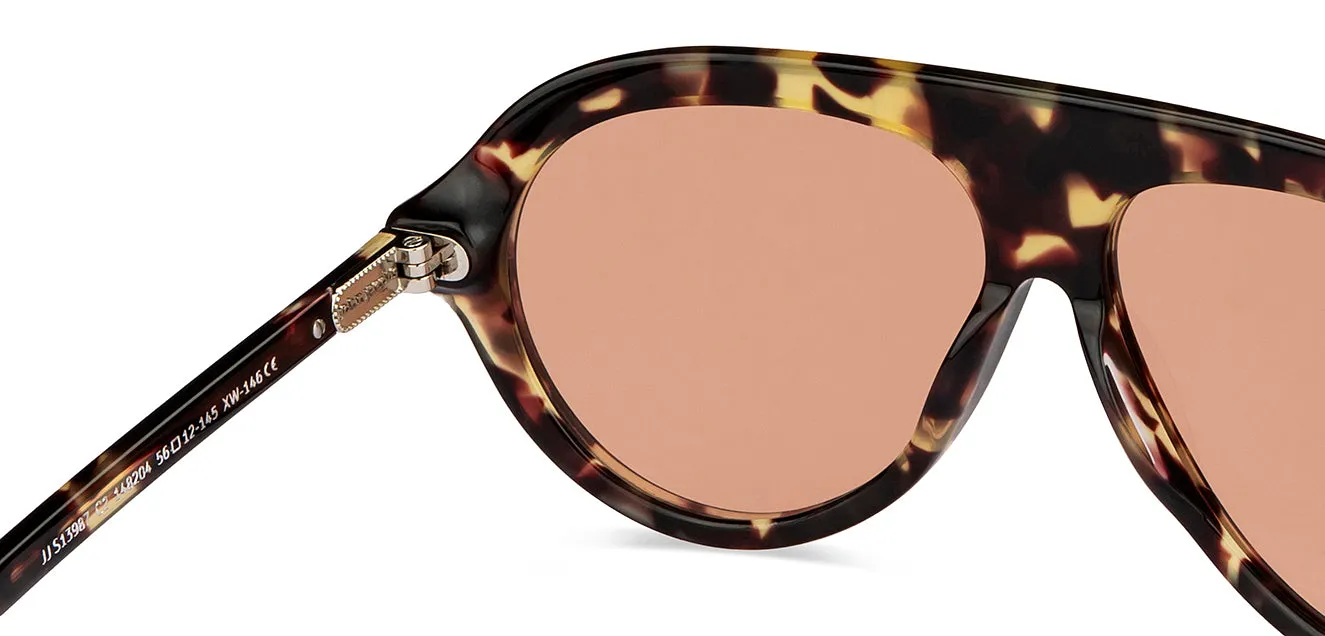 Tortoise Aviator Full Rim Unisex Sunglasses by John Jacobs-148204
