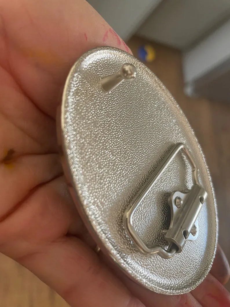 Turquoise Oval Belt Buckle