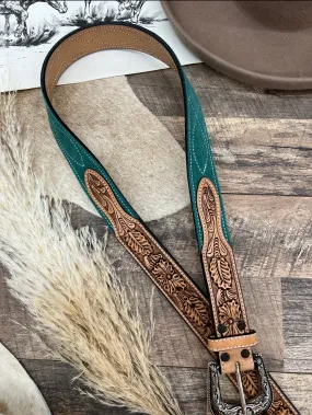 Turquoise Ways Tooled Belt