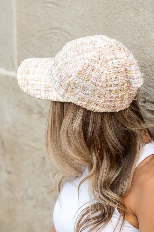 Tweed Sparkle Ball Cap