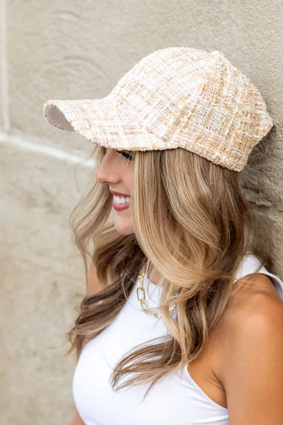 Tweed Sparkle Ball Cap