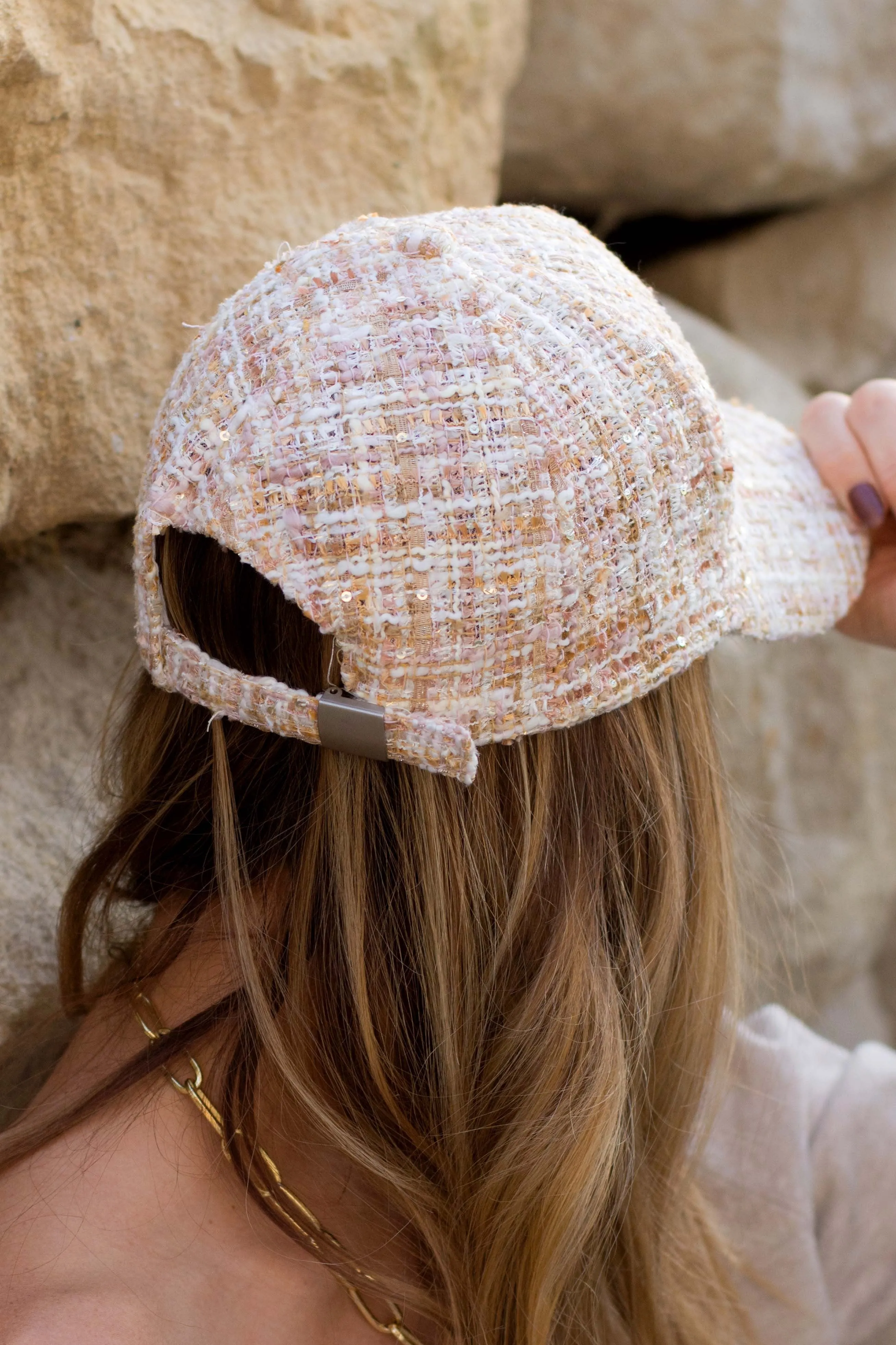 Tweed Sparkle Ball Cap