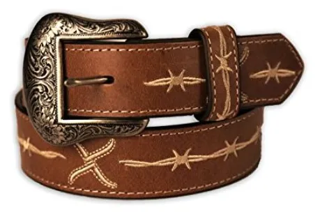 Twisted X Barbed Wire Stitch Belt