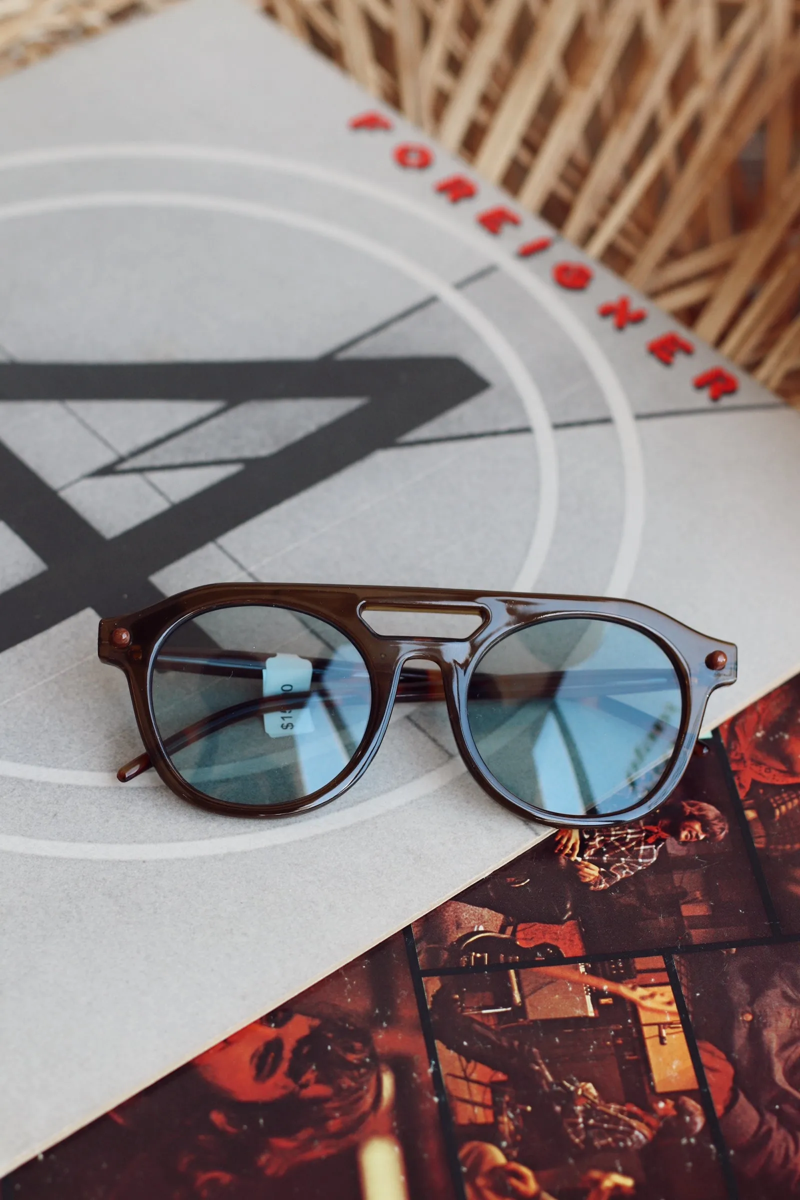 Two Toned Double Beam Sunglasses