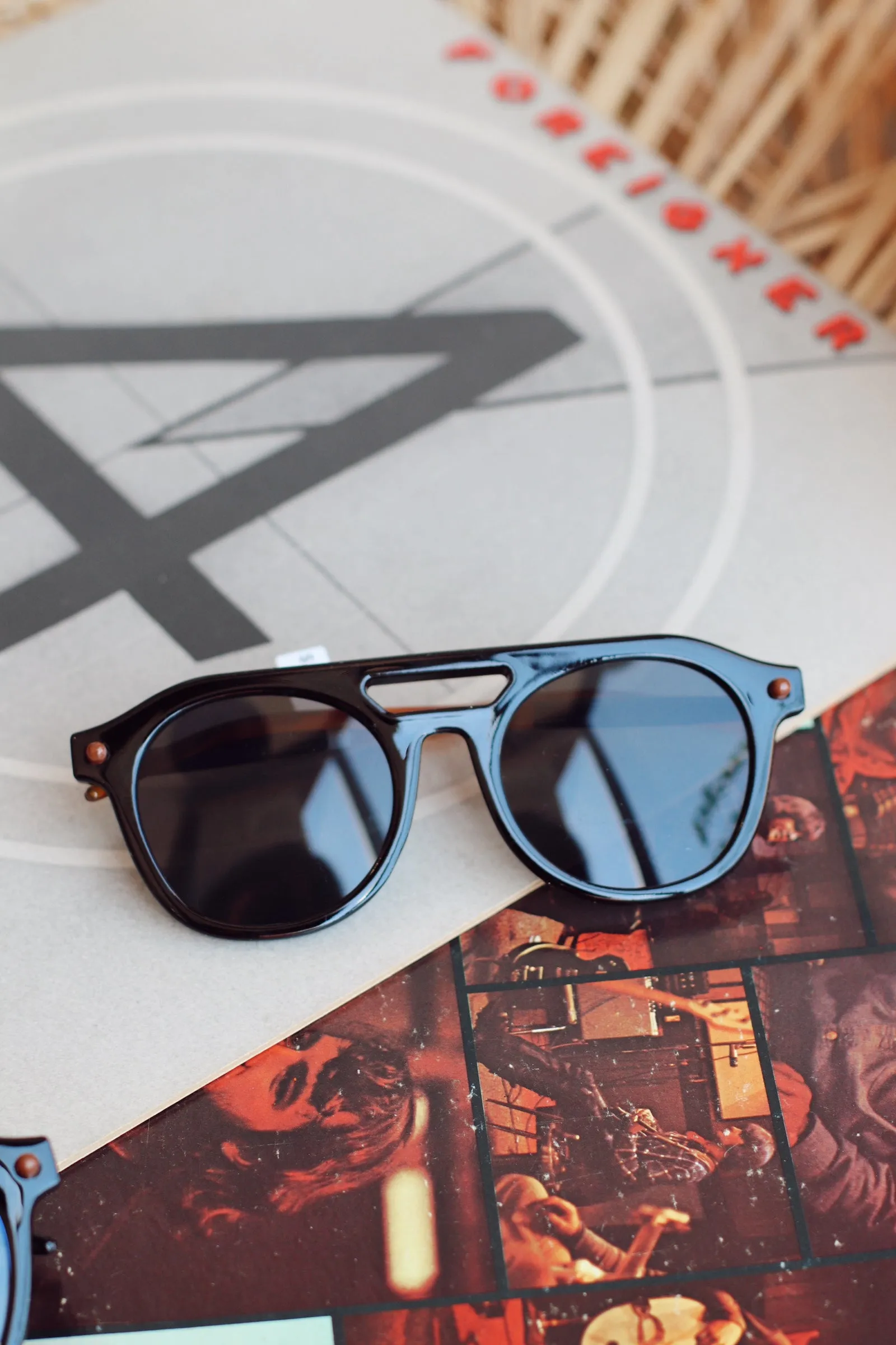 Two Toned Double Beam Sunglasses