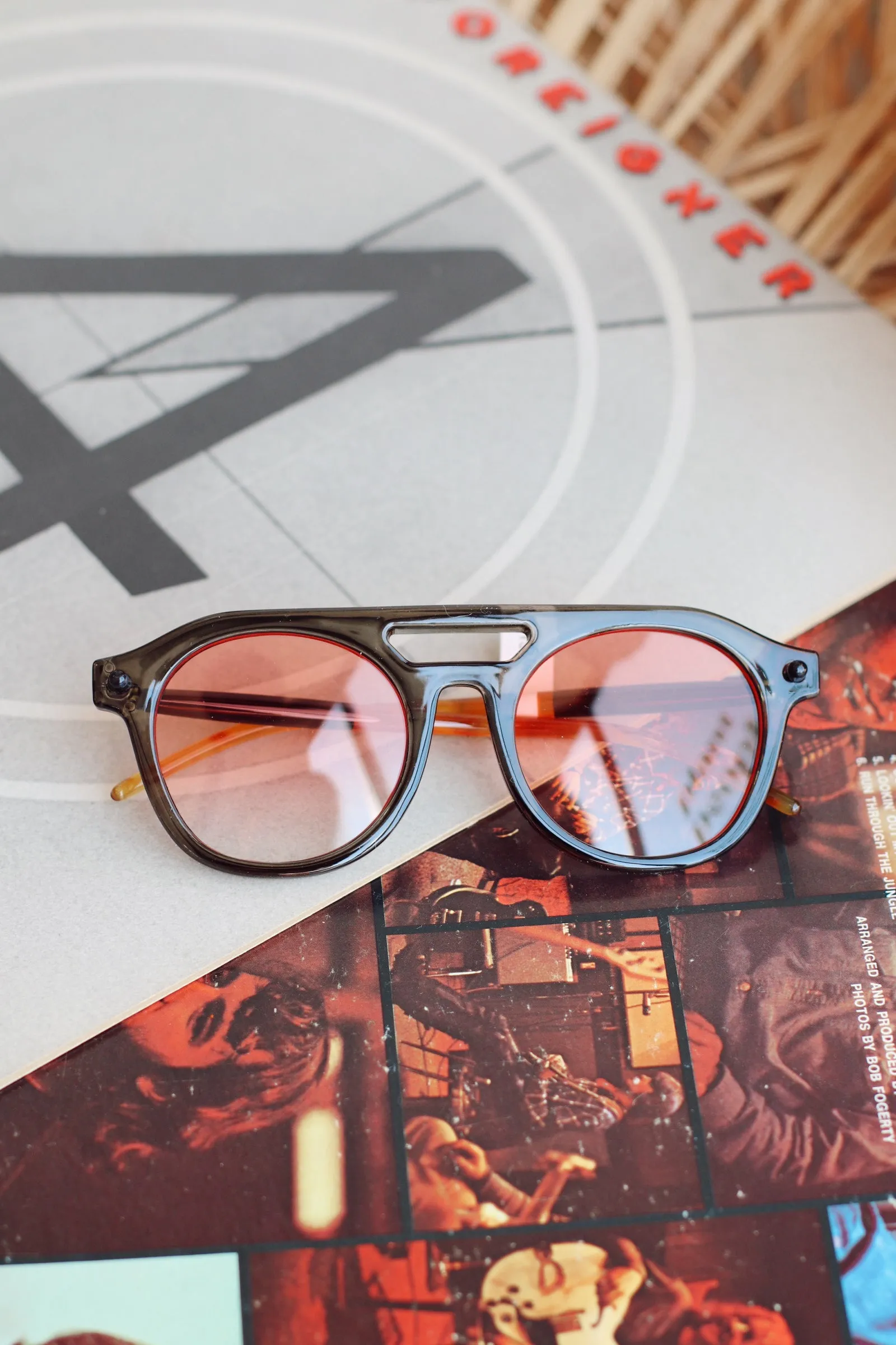 Two Toned Double Beam Sunglasses