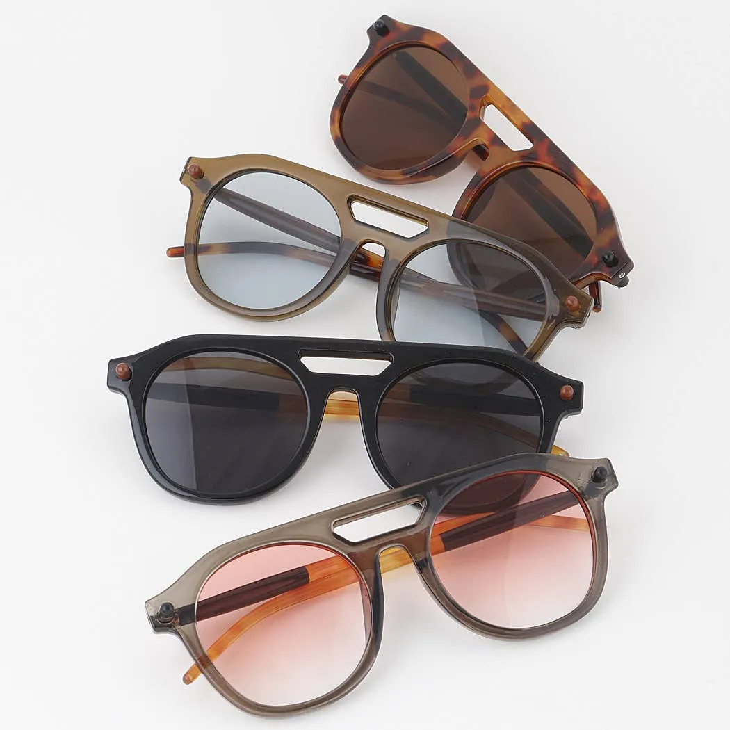 Two Toned Double Beam Sunglasses