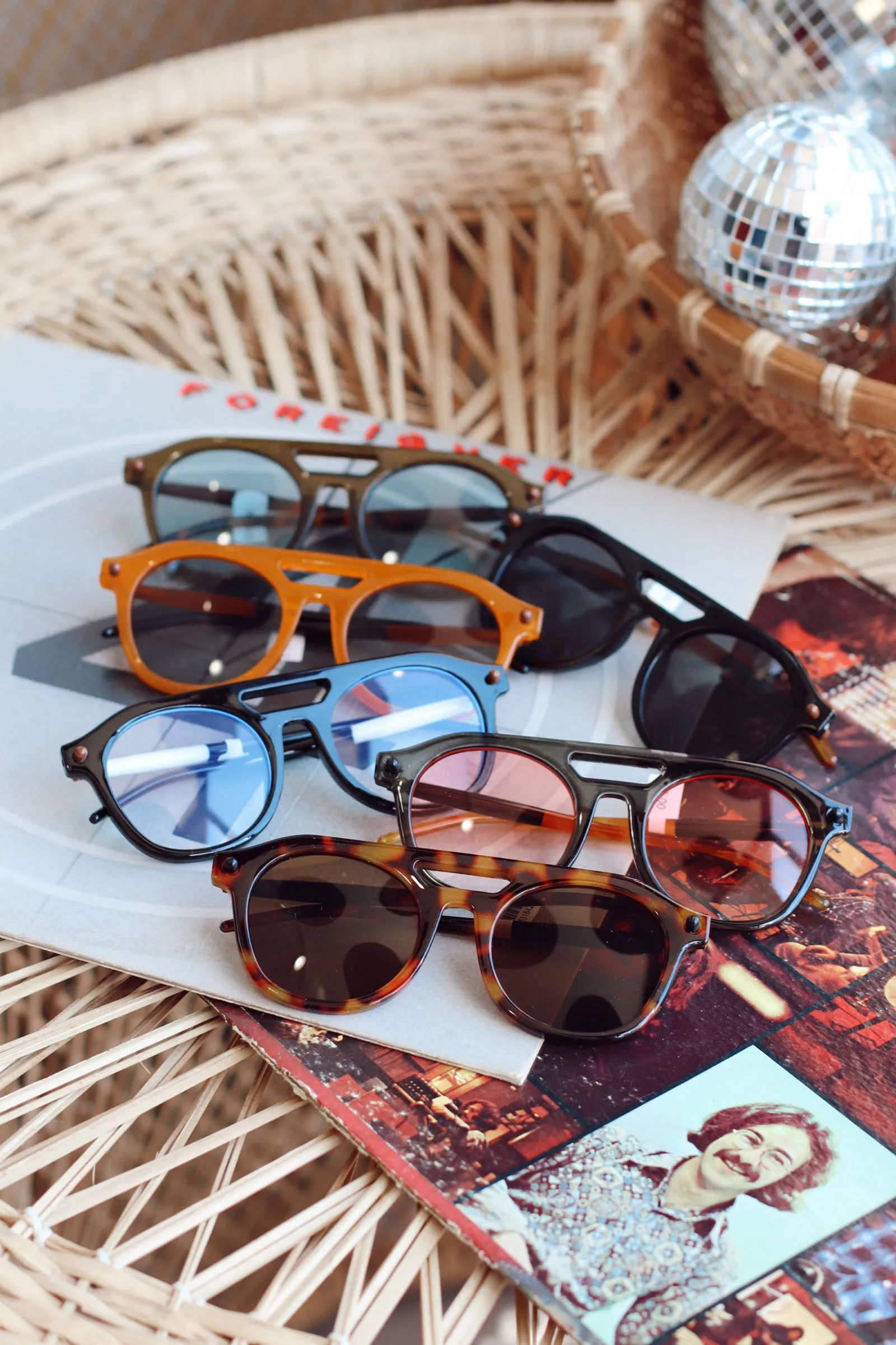 Two Toned Double Beam Sunglasses