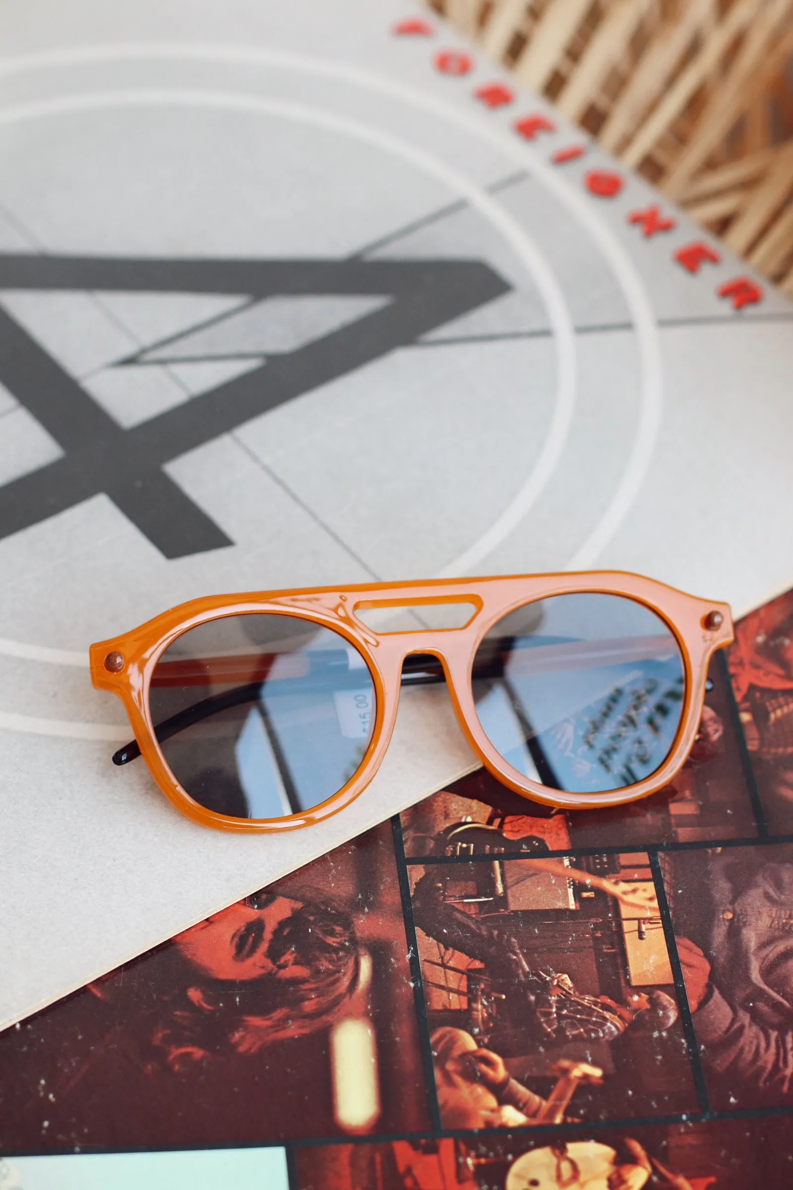 Two Toned Double Beam Sunglasses