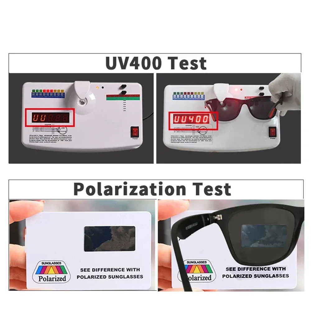 Unisex Retro Square UV400 Polarized Sunglasses