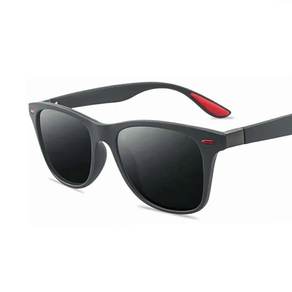 Unisex Retro Square UV400 Polarized Sunglasses