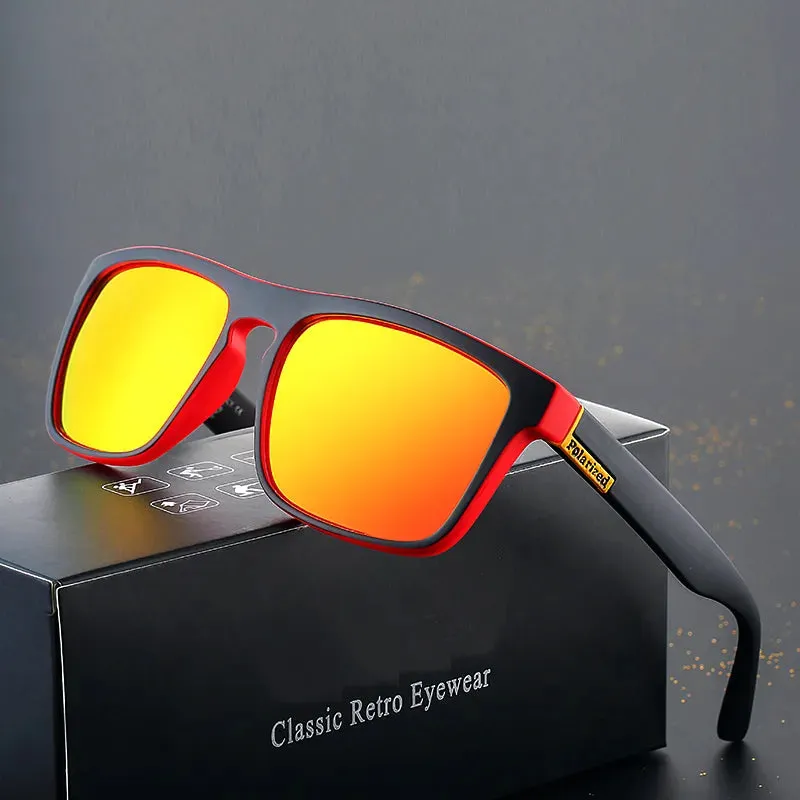 Unisex Square Polaroid Sunglasses Vintage Retro Style for Women Men