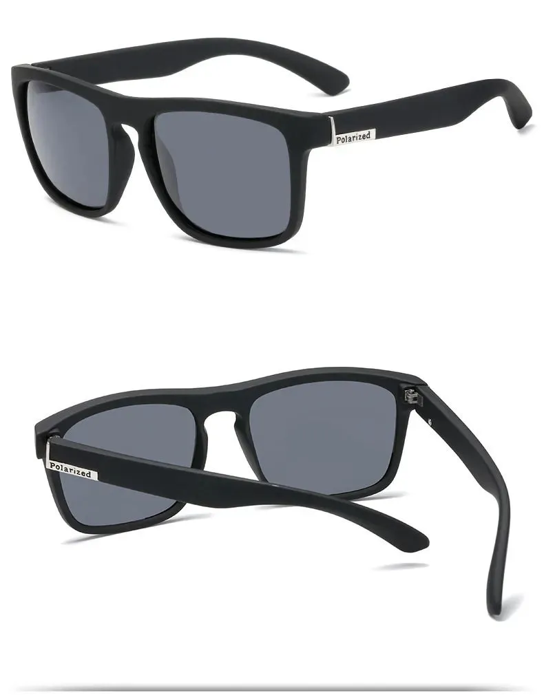 Unisex Square Polaroid Sunglasses Vintage Retro Style for Women Men