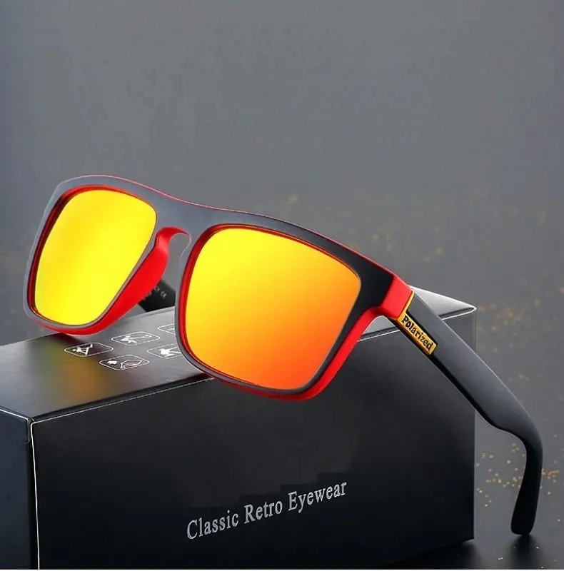 Unisex Square Polaroid Sunglasses Vintage Retro Style for Women Men