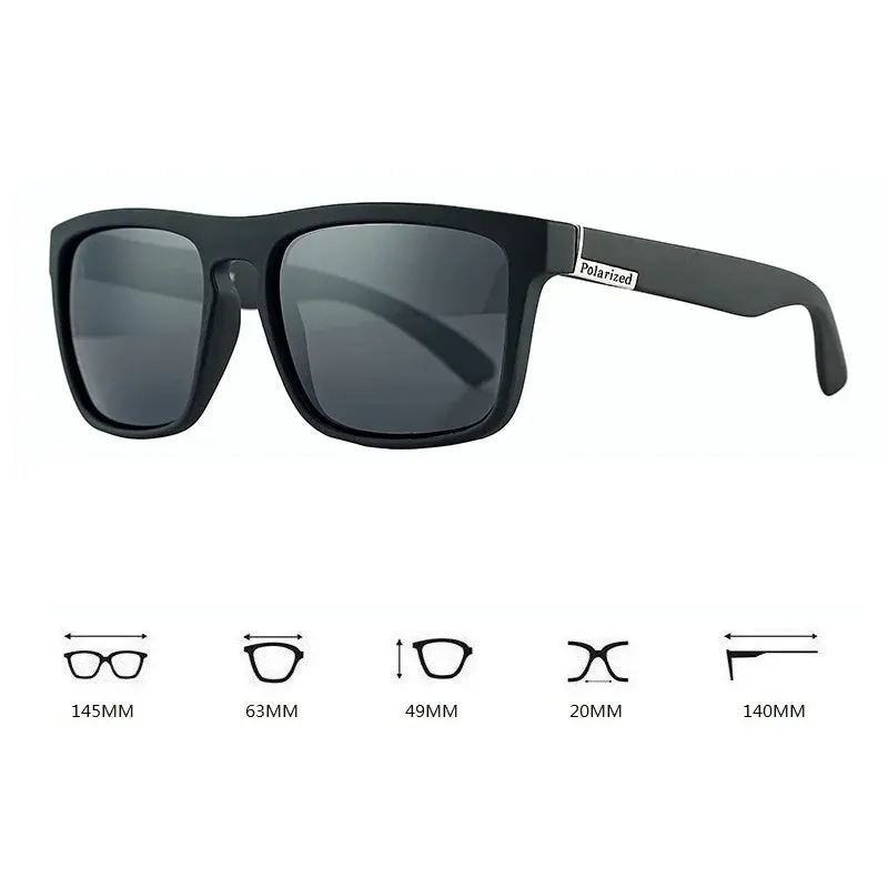 Unisex Square Polaroid Sunglasses Vintage Retro Style for Women Men