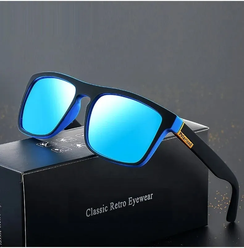 Unisex Square Polaroid Sunglasses Vintage Retro Style for Women Men