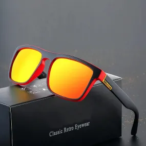 Unisex Square Polaroid Sunglasses Vintage Retro Style for Women Men
