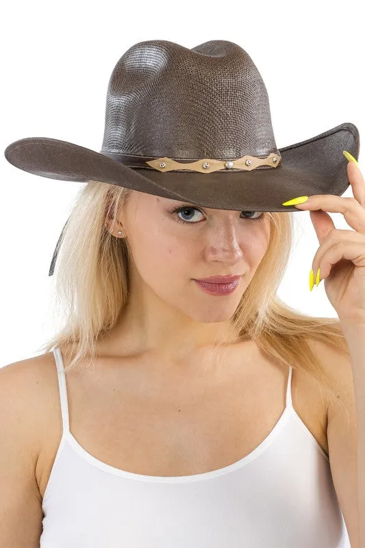 Vaquero Structured Cowboy Hat -Brown