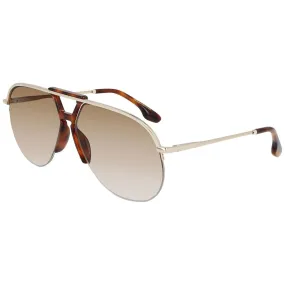 Victoria Beckham Women's Sunglasses - Brown Gradient Lens Aviator Frame | VB222S 702