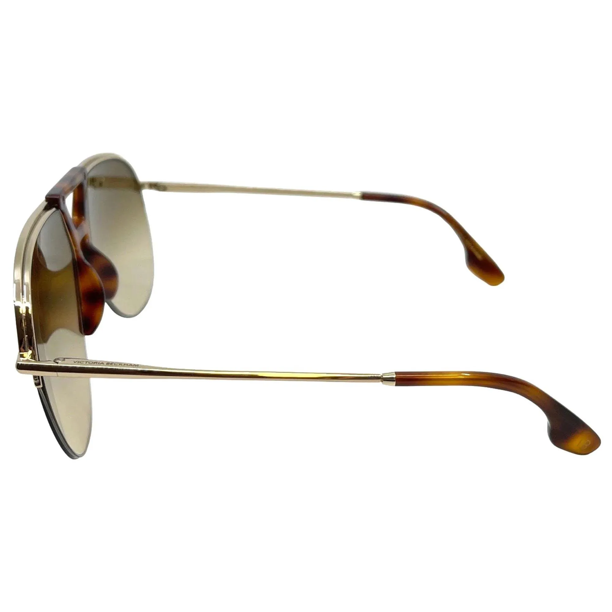 Victoria Beckham Women's Sunglasses - Brown Gradient Lens Aviator Frame | VB222S 702