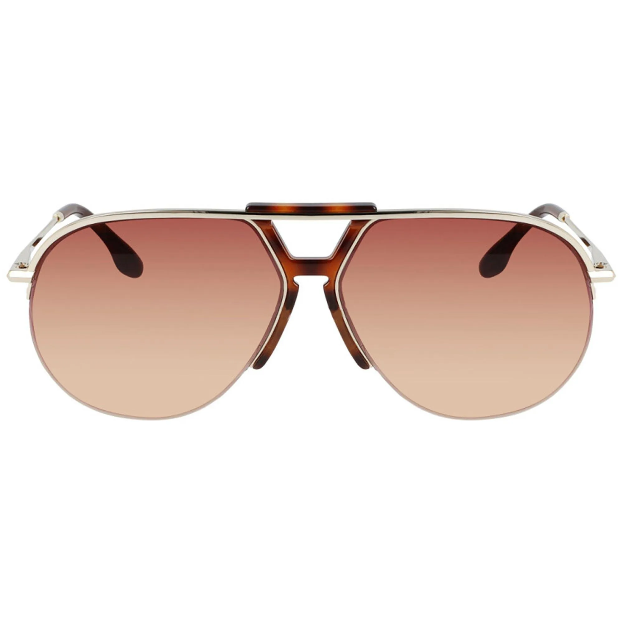 Victoria Beckham Women's Sunglasses - Wine Orange Lens Aviator Frame | VB222S 711