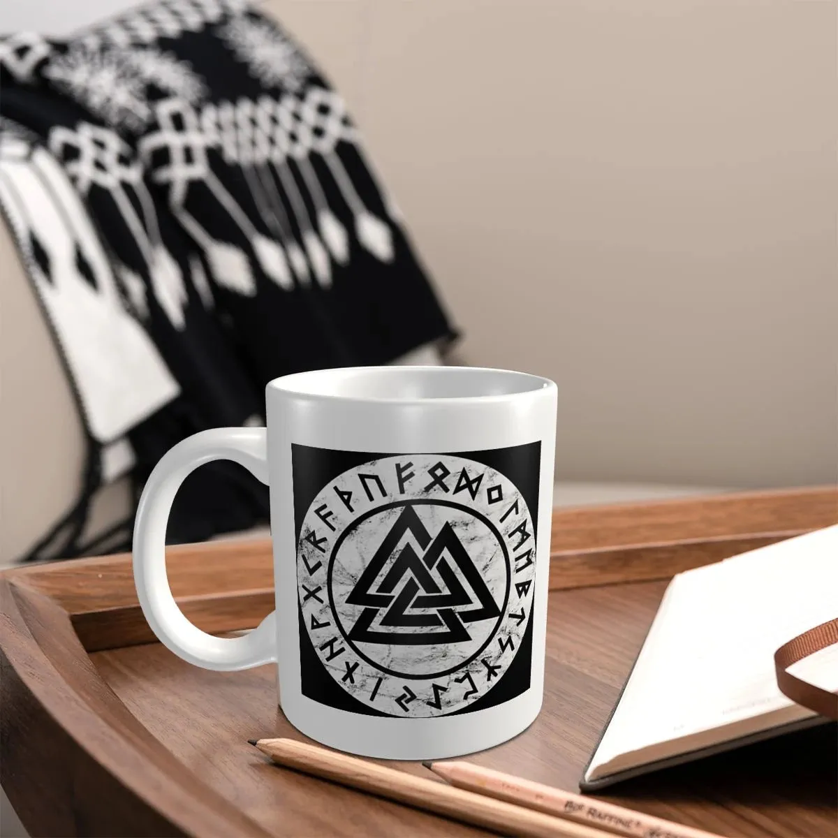 Viking Valknut Runes Ceramic Mug