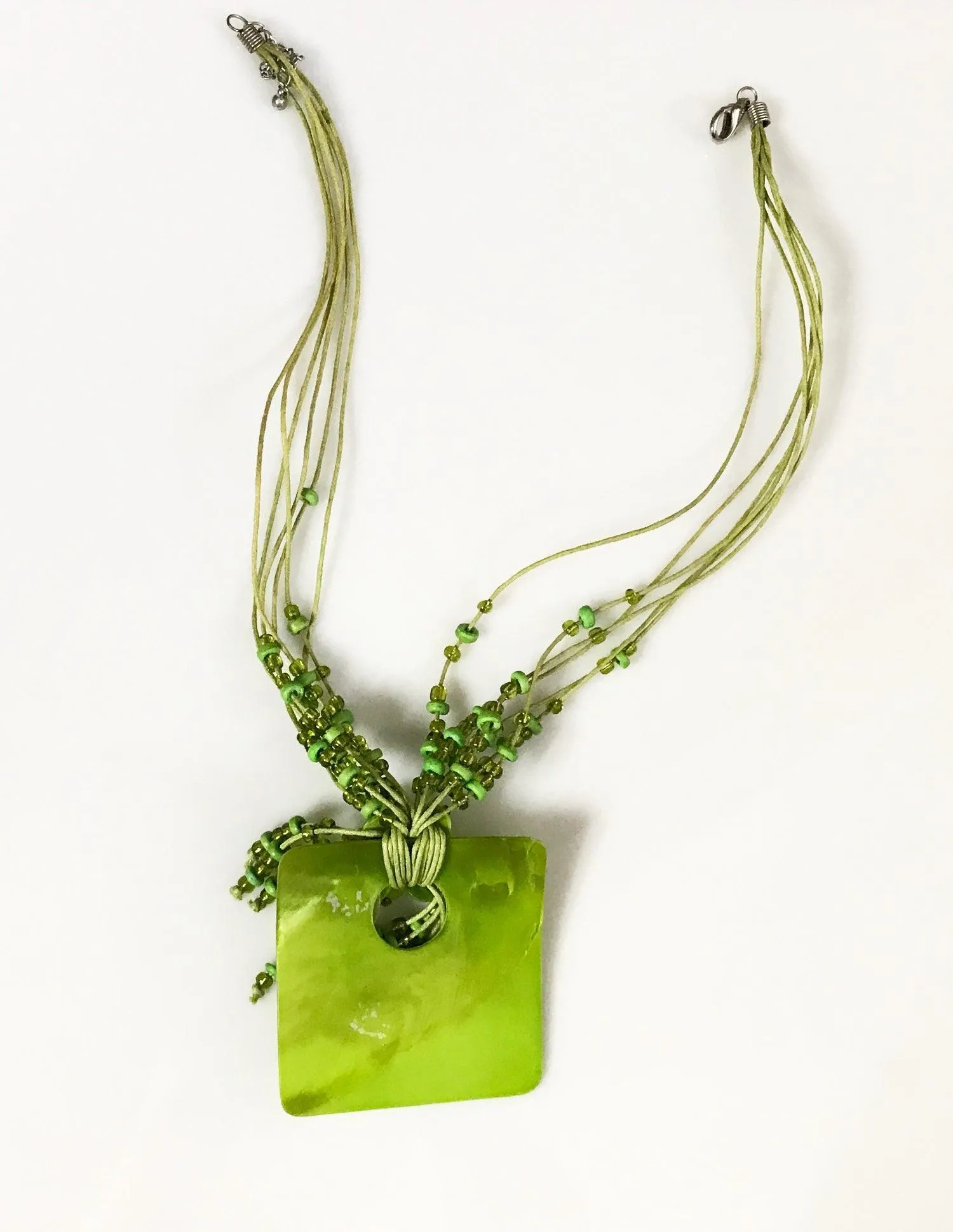 Vintage Green Bead Statement Necklace