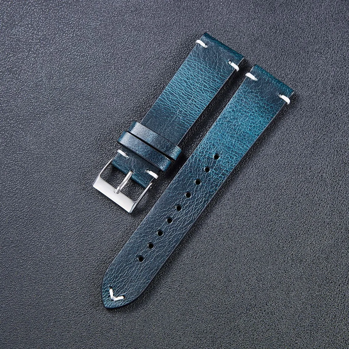 Vintage Oiled Leather Watch Straps Compatible with the Polar Ignite