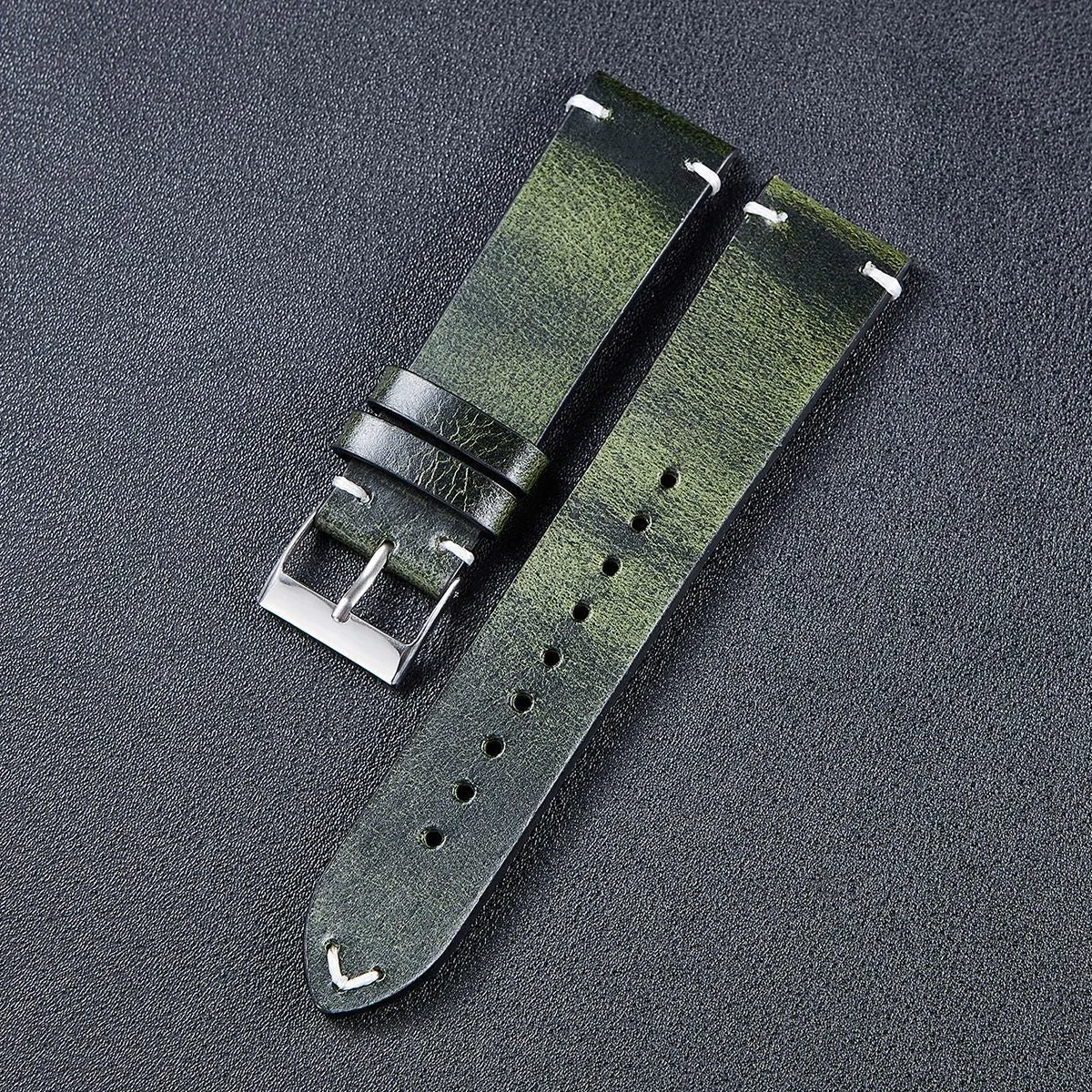 Vintage Oiled Leather Watch Straps Compatible with the Polar Ignite