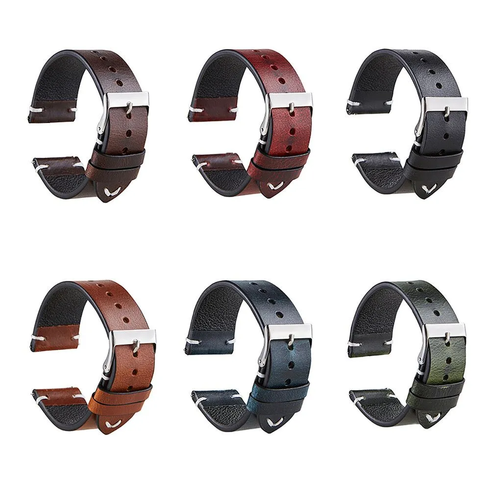 Vintage Oiled Leather Watch Straps Compatible with the Samsung Galaxy Watch 42mm