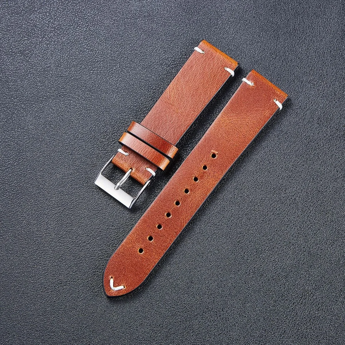 Vintage Oiled Leather Watch Straps Compatible with the Samsung Galaxy Watch 42mm