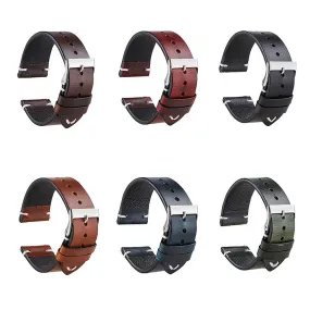 Vintage Oiled Leather Watch Straps Compatible with the Samsung Galaxy Watch 5 Pro (45mm)