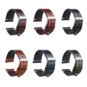 Vintage Oiled Leather Watch Straps Compatible with the Withings ScanWatch Horizon