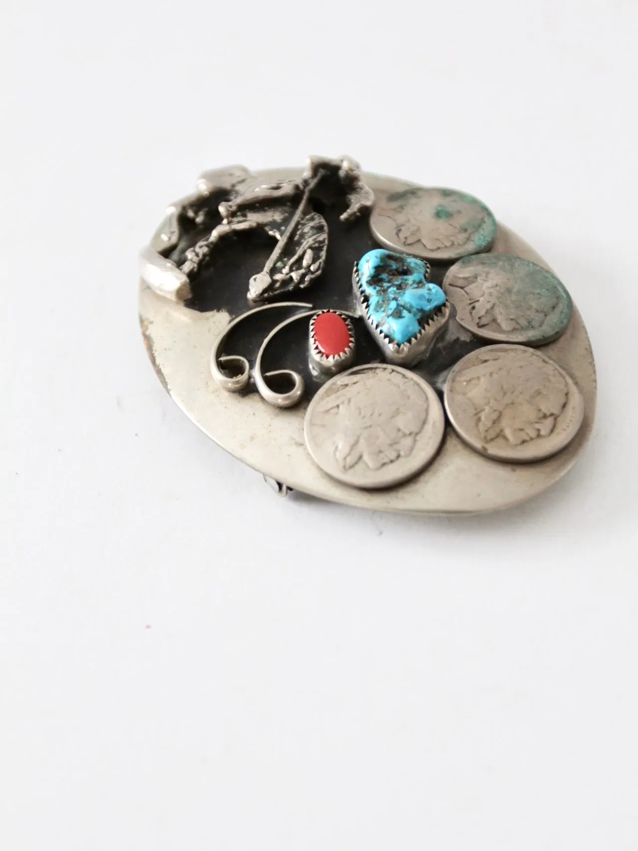 vintage turquoise western buckle