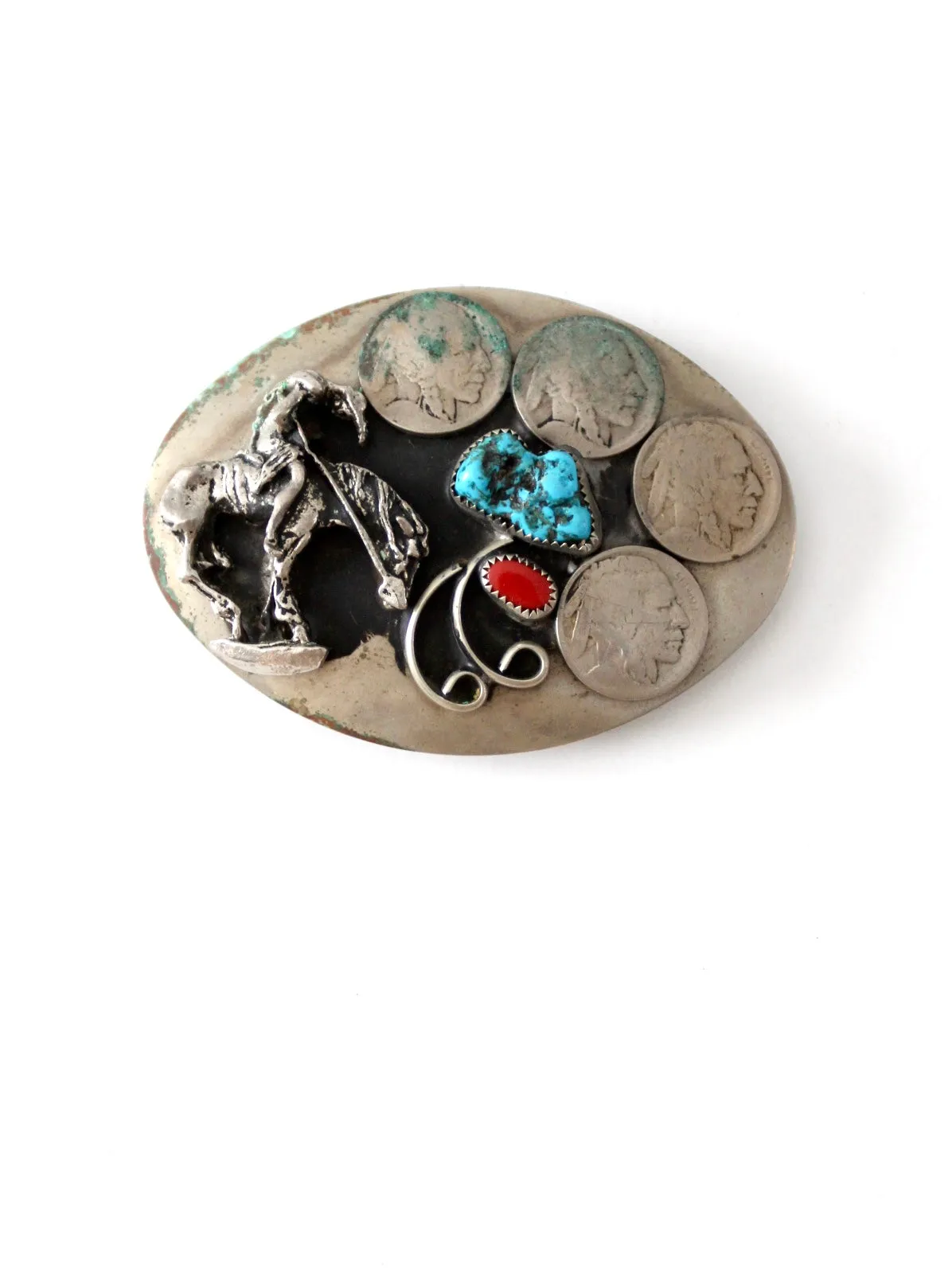 vintage turquoise western buckle