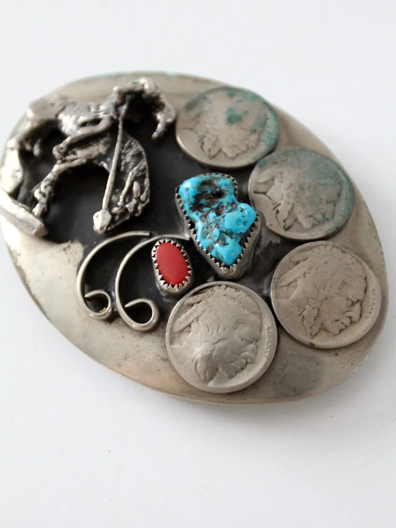 vintage turquoise western buckle