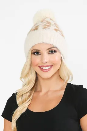 Wild Leopard Ivory Beanie