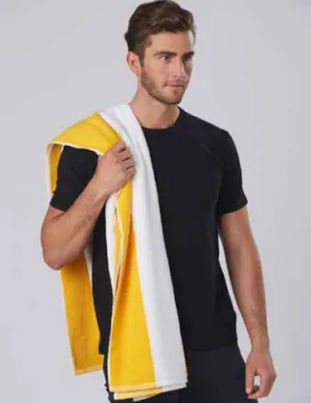 WINNING SPIRIT TW07 STRIPED BEACH TOWEL