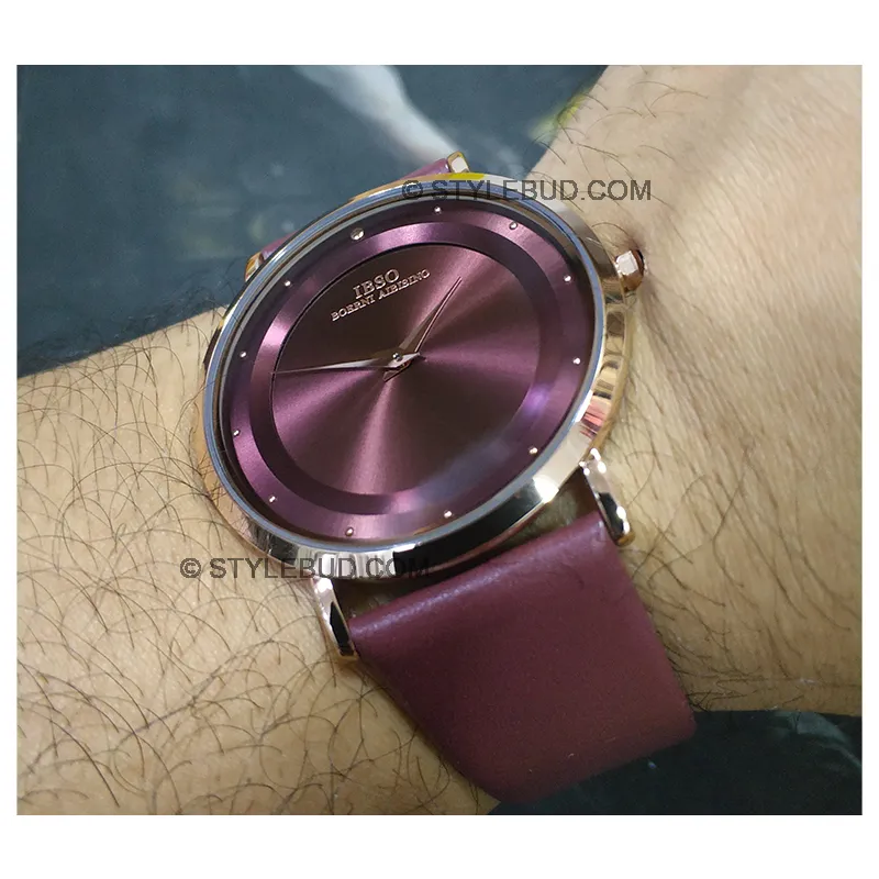 WW0717 IBSO Slim Leather Belt Watch S8160G
