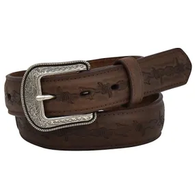 Youth Leather Belt ~ Barbwire