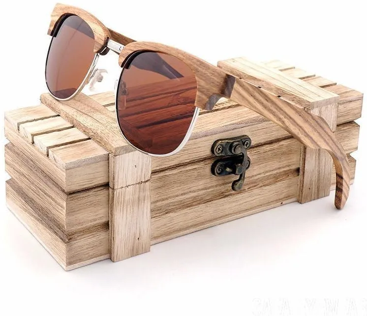 Zebra Wood  Luxury Sunglasses Unisex Handmade  Vintage