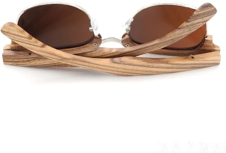Zebra Wood  Luxury Sunglasses Unisex Handmade  Vintage